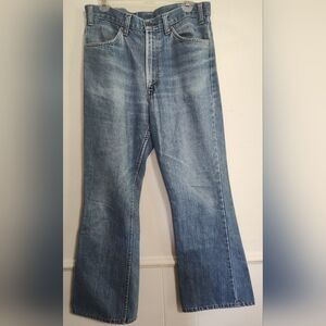 Levi's Vintag Orange Tab Button Back #8 Flare Jeans TALON ZIP JEANS Women Retro